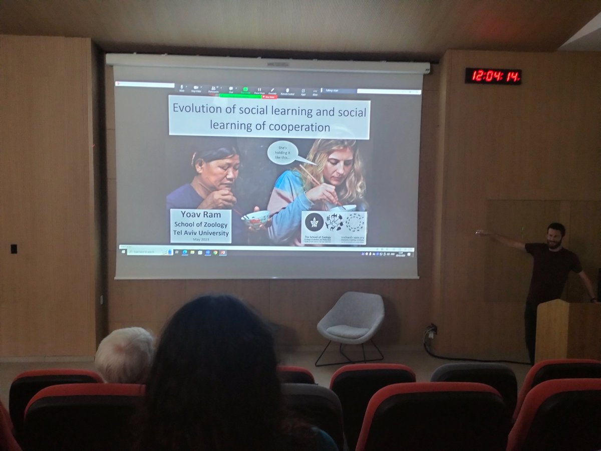 mddeBGU's tweet photo. We had an interesting #seminar at @mddeBGU presented by Dr. @yoavram
School of Zoology,
@TelAvivUni, on:
"#Evolution of social learning and
#social_learning of cooperation"
https://t.co/Adh6mNTP0b https://t.co/QnyPAp1gdS