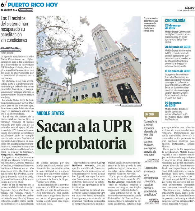 barricada_azul1's tweet photo. Buenos Dias Gobernador
#DelegadoDelPueblo
@ricardorossello
y
Primera Dama
@beatrizrossello
#CompromisoConPR #Estadidad🇺🇸🇵🇷 con la @FuerzaDPueblo
JUN 2019 UPR sale de PROBATORIA donde cayó por deficiencias administrativas heredadas y recorte de $450millones de la Junta Fiscal https://t.co/SuMvzgZ0Xv