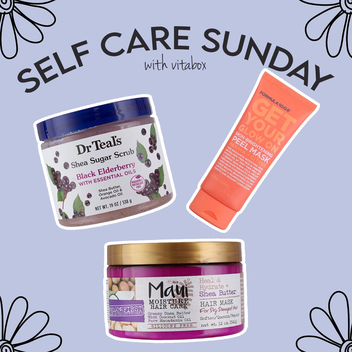 vitabox's tweet photo. taking time to care for yourself is SO important to ensure that you are as happy and healthy as possible, here at Vitabox we make it super easy with all of the products you may need on your self care journey! Happy self care Sunday! 🥰☀️❤️ https://t.co/wCIfuePmuN