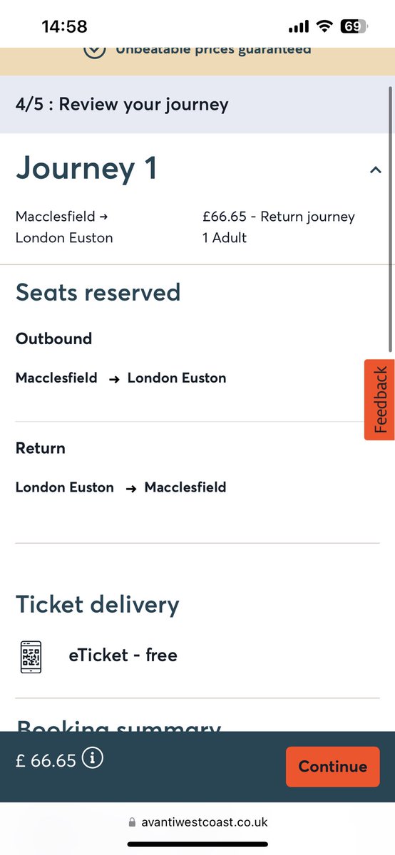 Francesmlamb's tweet photo. @AvantiWestCoast Hi, I use the service a lot and normally on the app or safari you can select a specific seat even with an off-peak return . Is there any reason why it’s not showing anymore ? Thanks https://t.co/hNORCbrcas