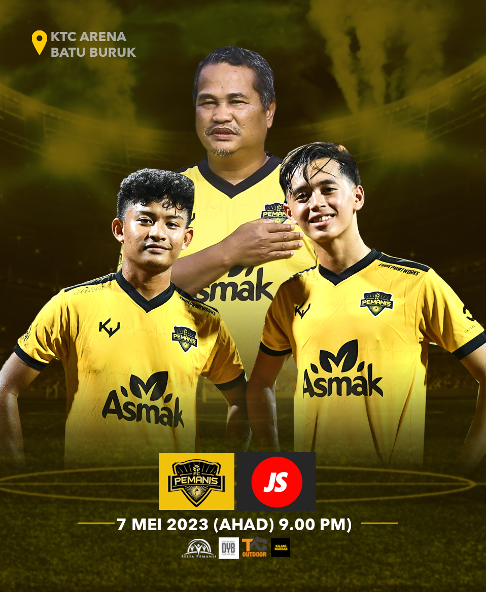 FcPemanis's tweet photo. MATCHDAY!
FC Pemanis vs Jimstore

7 Mei 2023 (Ahad) 9.00 Mlm
KTC Arena Batu Buruk, Kuala Terengganu

Powered by @kalangwarisan @designyourbrand 

#OneHeartBeat https://t.co/GdJj5qLxdu