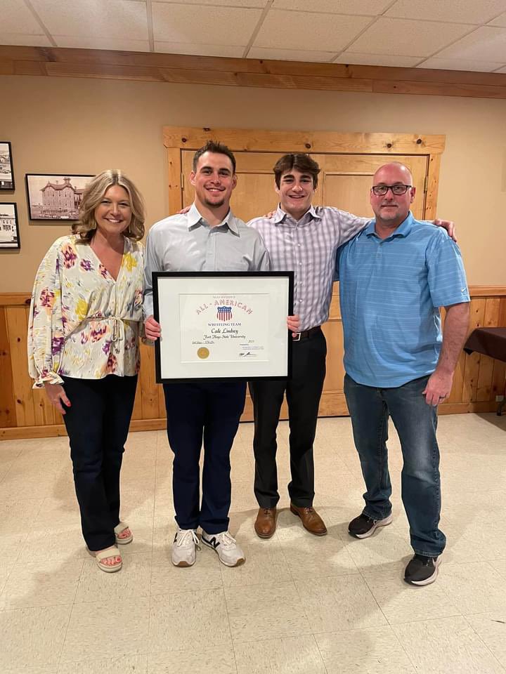 Cade Lindsey former Derby Wrestler and state champion is an all-American congratulations