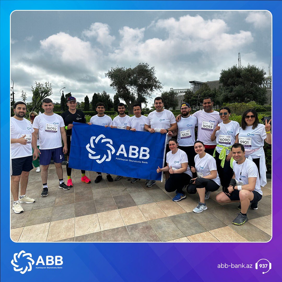 abb_bank's tweet photo. ABB "Bakı Marafonu - 2023"-də biznes qurumları arasında ümumi nəticələrə görə birinciliyi qazandı! MXD direktor müavini, ötən ilin sentyabrında İtaliyada keçirilmiş "Ironman" triatlon turnirində ölkə üzrə rekorda imza atmış Teymur Fərəcov isə minlərlə iştirakçıdan 15-ci oldu! https://t.co/d8EJ6Qv2Ko