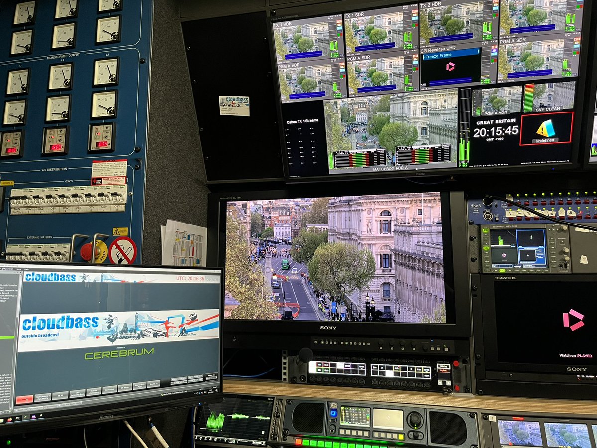 Cambs_Aaron's tweet photo. Privileged to have been Vision Guarantee for a small part of the immense coronation coverage. 

8 UHD HDR cameras for BBC Whitehall route coverage, all coming from @cloudbass OB9, a fully 2110 IP truck. https://t.co/NiQLUovmKy