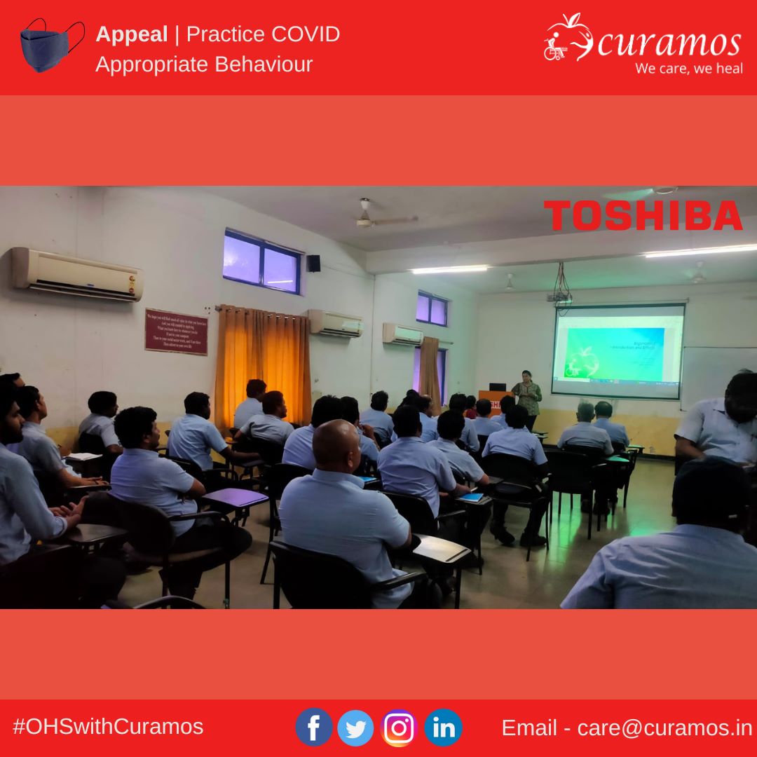 Curamos_Physio's tweet photo. Ergonomics Awareness talk at Toshiba Transmission and distribution pvt Ltd for the their employees of @toshiba done by @Curamos_Physio  
#ergonomics #curamos #physiotherapy https://t.co/hD4LISGmwP