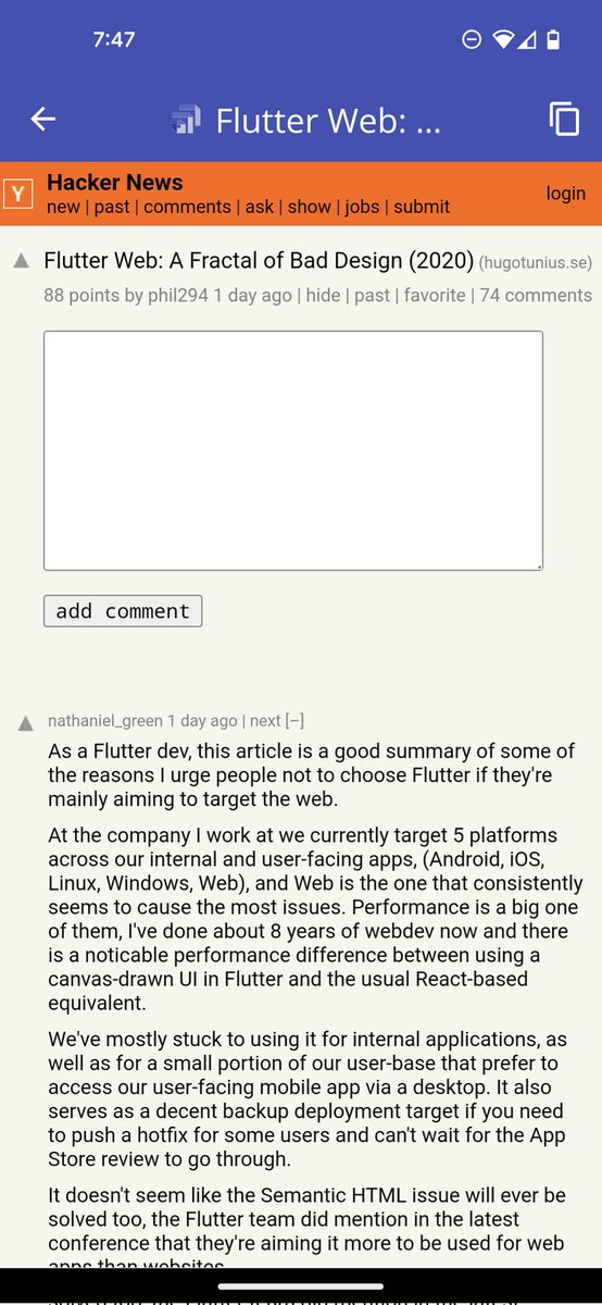 FlutterPulseApp's tweet image. #hackernews on the feed