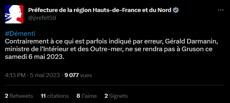 ManuTaffarelli's tweet photo. A ce niveau, la couardise et le mensonge confinent à la trahison.
#Darmanin et ses sbires sont des menteurs. #Gruson https://t.co/2P1JCXWO6i