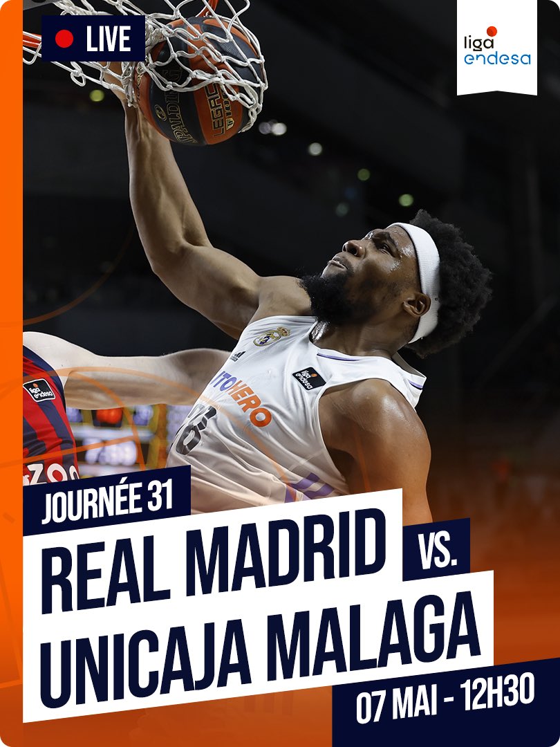 MCS Basket (@mcsbaskettv) on Twitter photo Rendez-vous dans 30 minutes pour suivre la rencontre entre le <a href="/RMBaloncesto/">Real Madrid Basket</a> et Unijaca Malaga sur mcssport.tv ! Rendez-vous dans 30 minutes pour suivre la rencontre entre le <a href="/RMBaloncesto/">Real Madrid Basket</a> et Unijaca Malaga sur mcssport.tv !