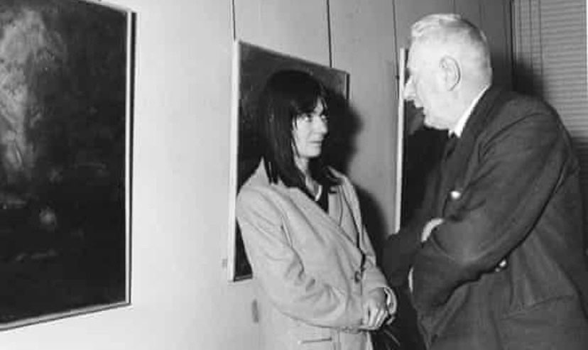 LS Lowry with Sheila Fell, the young artist he championed, in November 1965. 

#lowry #sheilafell #art #artist
#lslowry #painter #oldphoto #exhibition #modernart #modernbritishart #twentiethcenturyart #northernart