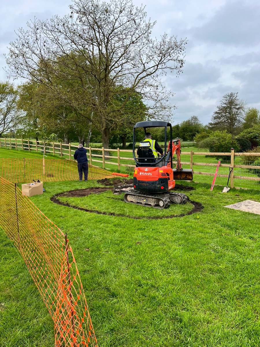 TJButt's tweet photo. From starting work on Tuesday afternoon to this morning and our first visitors to the King Charles III Nature Pond. A lovely resource for the children @KingsHawford to enjoy and develop for years to come 🐸🦆🦔 @CLOtC #ShapedByKings https://t.co/v4fH97Oqva