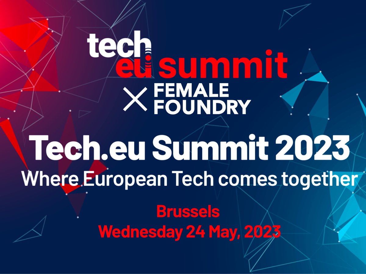 Female Foundry (@femalefoundry) on Twitter photo TechEU Summit x Female Foundry Female Foundry is the official partner of TechEU Summit taking place on the 24th of May in Brussels!
tech.eu/event/2023/sum… TechEU Summit x Female Foundry Female Foundry is the official partner of TechEU Summit taking place on the 24th of May in Brussels!
tech.eu/event/2023/sum…