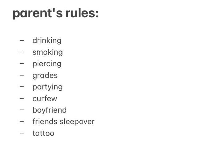 Parent's Rules with <a href="/lagosreid/">Reid.</a>  

p.s. mas strict siya