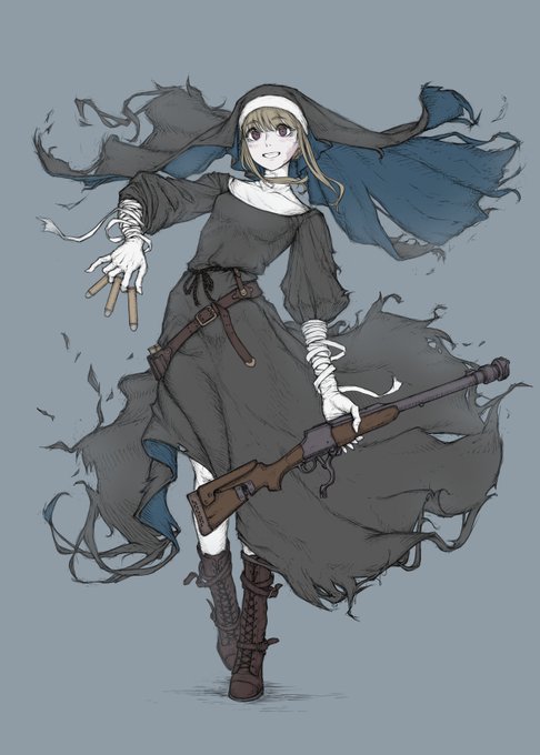 こちら身長204cmヒール10cmの高身長クソデカ口径ライフル使いの救済ガチ勢シスターさんです… 