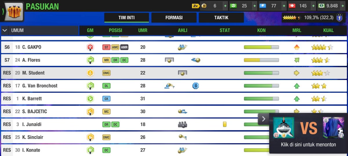 Dan berikut skuad <a href="/River_Sampit_SC/">@River_Sampit_SC #LTE_Indo_03</a>  yang akan mengarungi <a href="/LigaTopEleven/">Liga Top Eleven Indonesia 🇮🇩</a> #sesi29, harapan kami sebagai tim promosi tidak muluk-muluk, cukup bisa bertahan itu sudah jadi prestasi yang dibanggakan, ##salamsijiwolulima