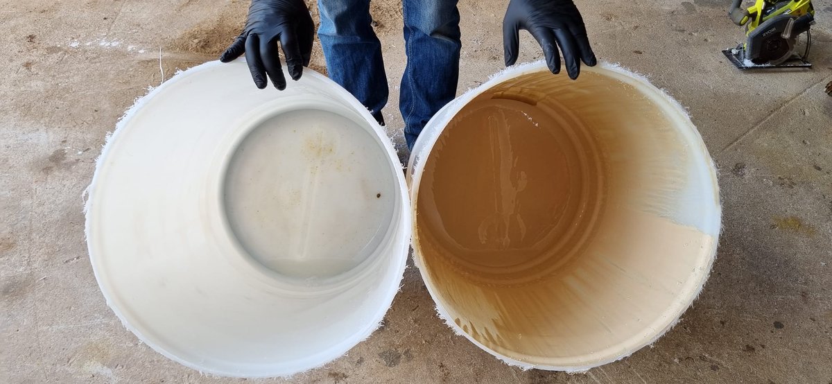 robbert115's tweet photo. MEFI probe (left) Vs normal probe (right): clean drum and no SC product left in the drum. Photos speak for themselves.  👌 https://t.co/dzBpZO2TTy