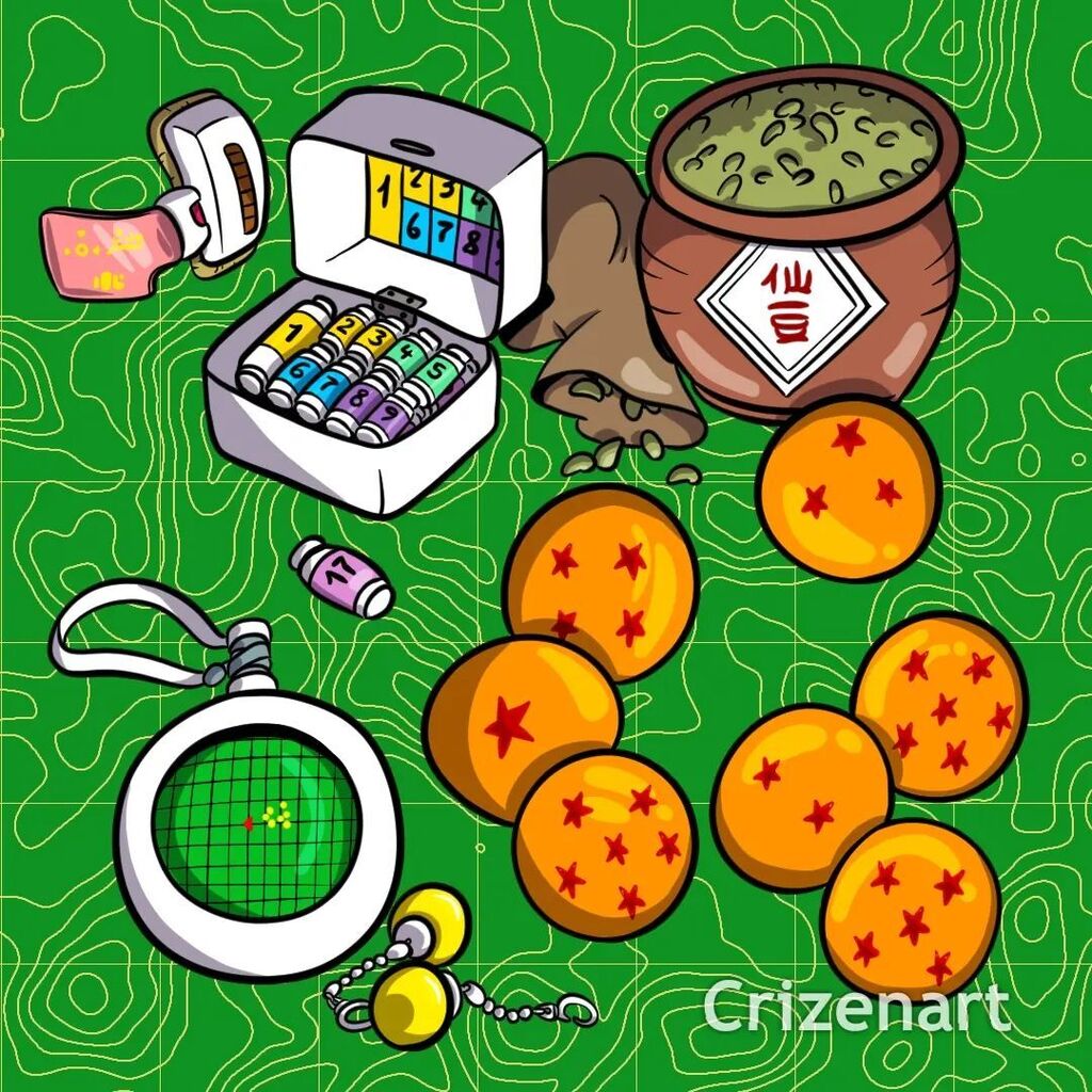 :
🏝️ Dragonball items 

#scouter #capsule #senzu #radar #dragonradar #dragonballs #sferedeldrago #potara #potaraearrings #dragonballz #dragonball #sayan #capsulecorporation #balzar #drawing #items #design #crizenart #colors