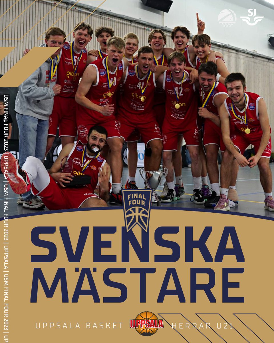 🏆 Grattis <a href="/uppsala_basket/">Uppsala Basket</a> , Svenska Mästare i Herrar U21 säsongen 2022-2023! 🏆
Uppsala besegrade Åkersberga i finalen med 70-54.

📸: <a href="/ElRealAMJ/">AMJ / ANDRÉS ALFVIN</a> 

#SvenskBasket | #USMBasket
