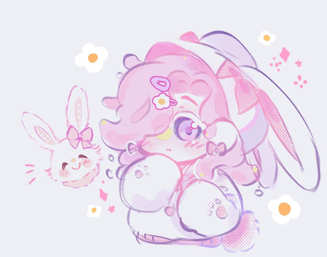 🌷: ฉันเห็นว่ามีเทรนกระต่าย 

🌷: ฉันก็มีชุดกระต่ายเหมือนกัน
