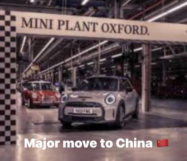 BMW has announced its decision to relocate electric Mini production from their Cowley site (on the outskirts of Oxford) to China by the end of 2023 In addition, Arrival, a commercial EV company, has announced a shift in focus from the UK market to the US market. Brexit Britain.