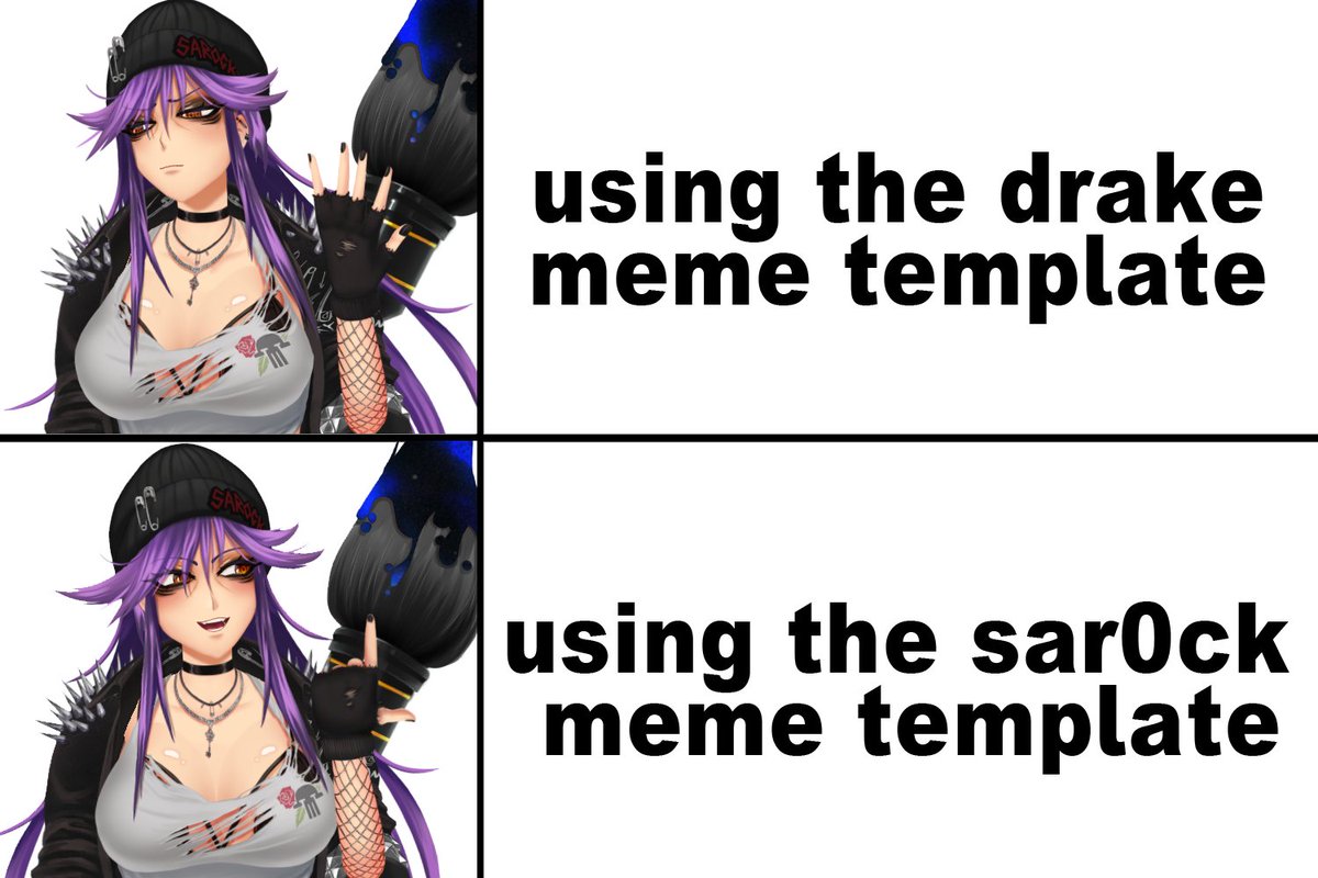 SAR0CKX's tweet image. Finally, the only right way this meme could be, better late than never !
#drakememe #memetemplate #vtubermemes #VTuberUprising