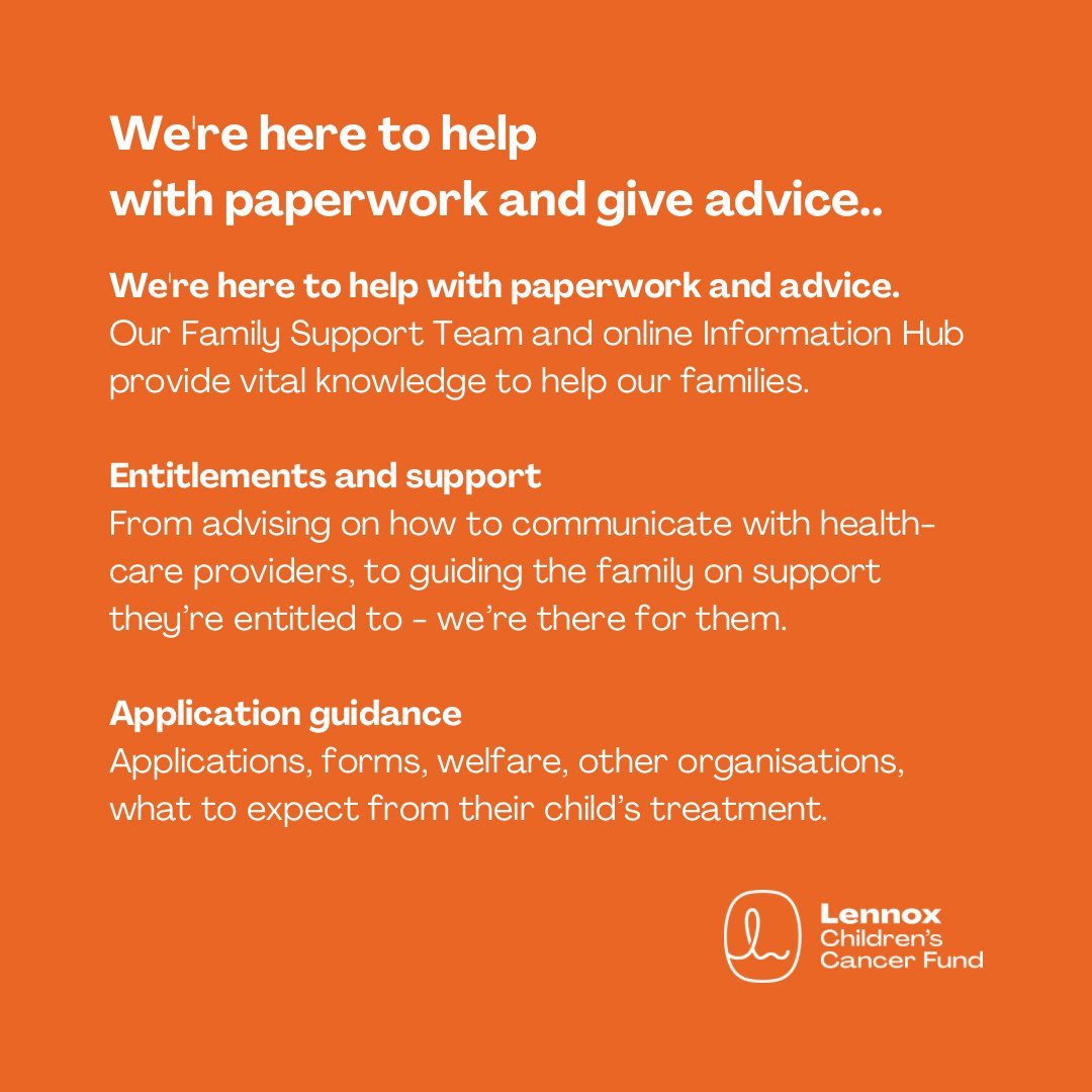 Our Family Support Team can help your family feel less overwhelmed as you try to manage life after diagnosis. We can provide vital information about childhood cancer, guide you on what support your family is entitled to and help you complete applications for long-term assistance.