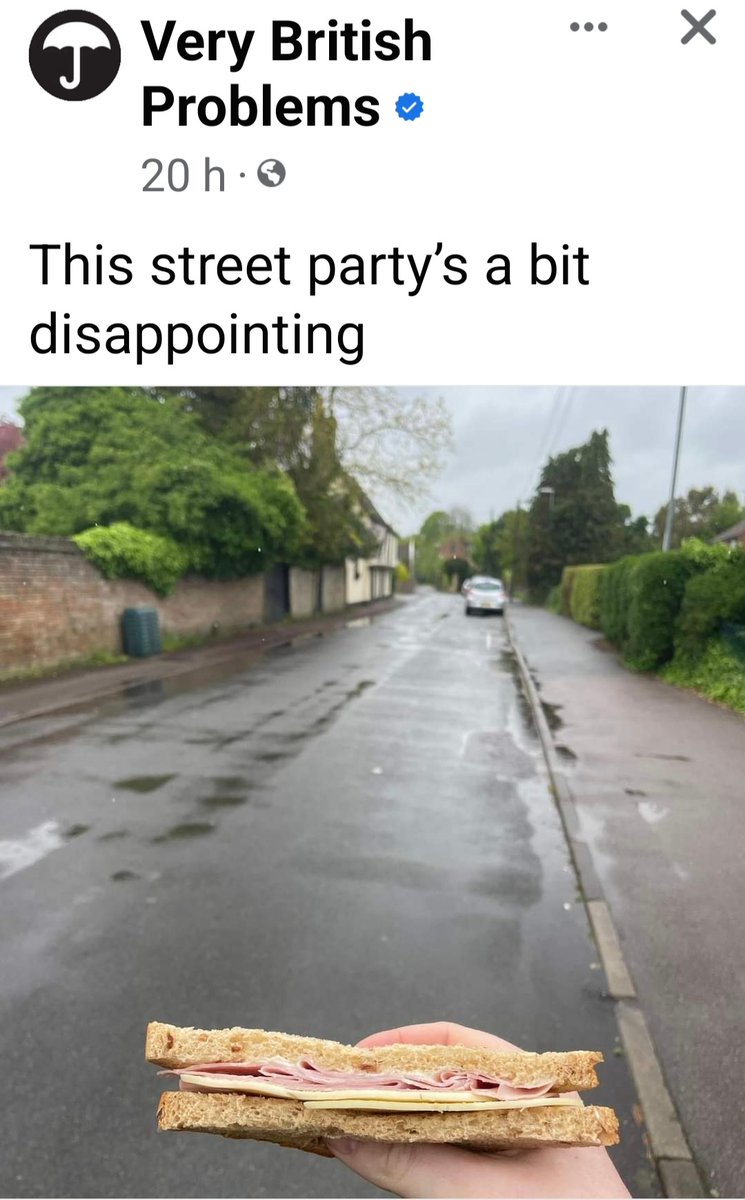 I'd blame the weather....🤣🤣
#Coronation #streetparty