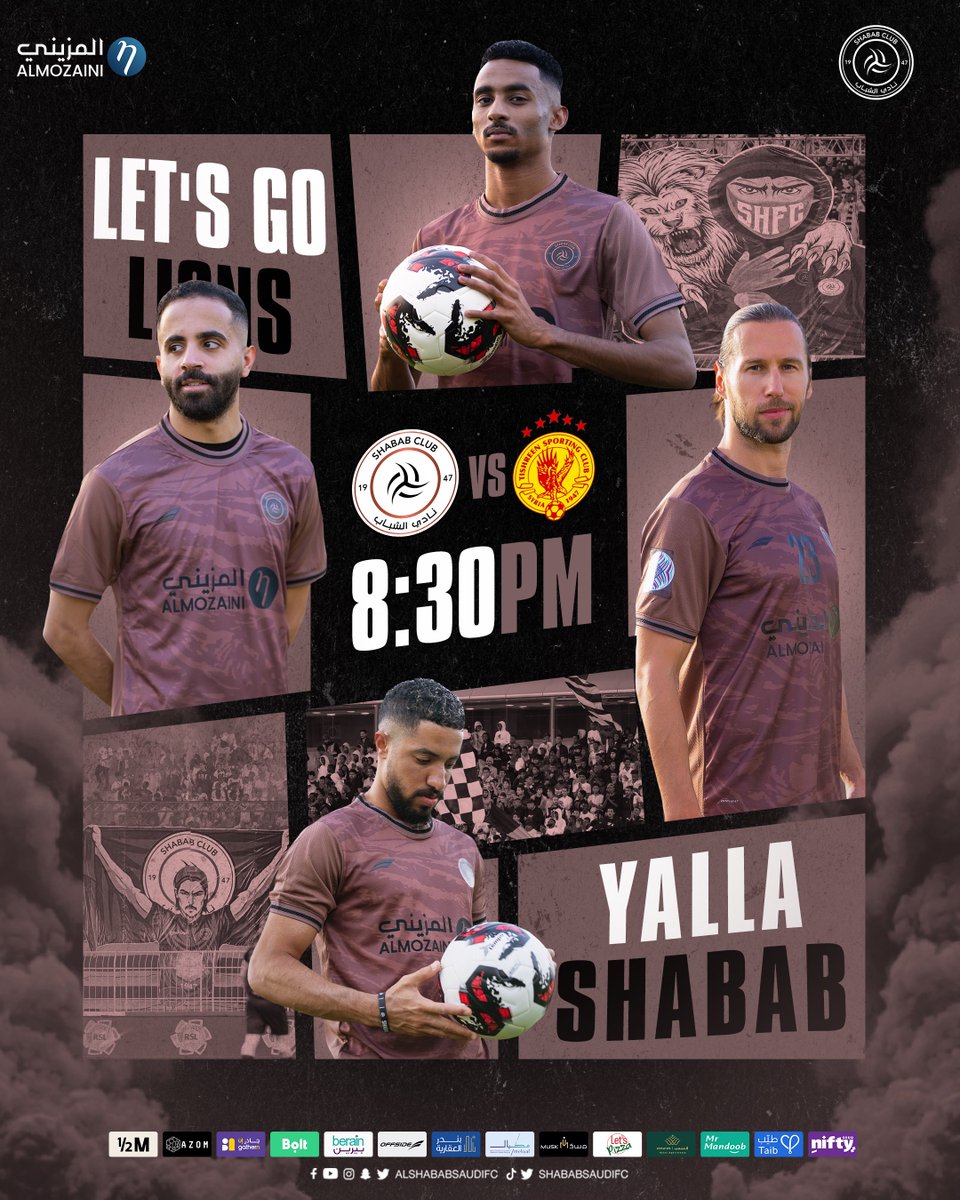 AlShababSaudiFC's tweet photo. ⚽️ مباراة اليوم
⏱️ 8:30 مساءً

#يلا_شباب #الشباب_تشرين https://t.co/YscWb11yqj