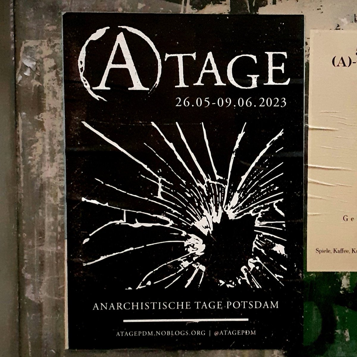 JuraMachnow's tweet photo. In drei Wochen geht es los! Die #ATAGE finden vom 26. Mai bis 9. Juni in #Potsdam statt. Geht hin! Informiert euch! Wi sehen uns ganz bestimmt bei der ein oder anderen Veranstaltung. https://t.co/Prg4YgC1xX