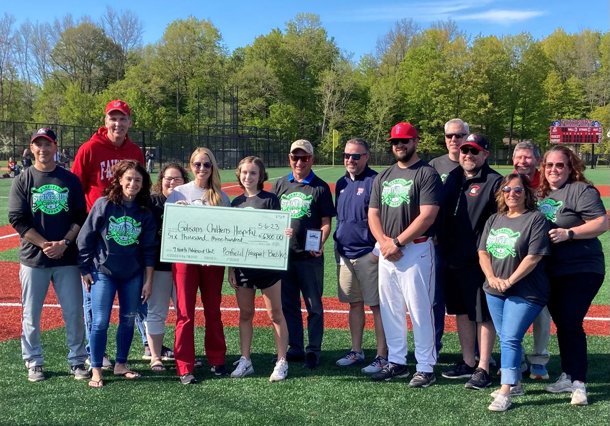 Jennifer Johnson (@jj_rochester) on Twitter photo The Strike Out Cancer event was beautiful in many ways Saturday! Each year the @PenfieldCSD & <a href="/FCSDtweets/">Fairport Central School District</a> baseball teams use their sports rivalry to combat cancer and this year they chose their fundraising to benefit the Adolescent Oncology Unit (7N) at <a href="/URMed_GCH/">Golisano Children's Hospital</a>. The Strike Out Cancer event was beautiful in many ways Saturday! Each year the @PenfieldCSD & <a href="/FCSDtweets/">Fairport Central School District</a> baseball teams use their sports rivalry to combat cancer and this year they chose their fundraising to benefit the Adolescent Oncology Unit (7N) at <a href="/URMed_GCH/">Golisano Children's Hospital</a>.