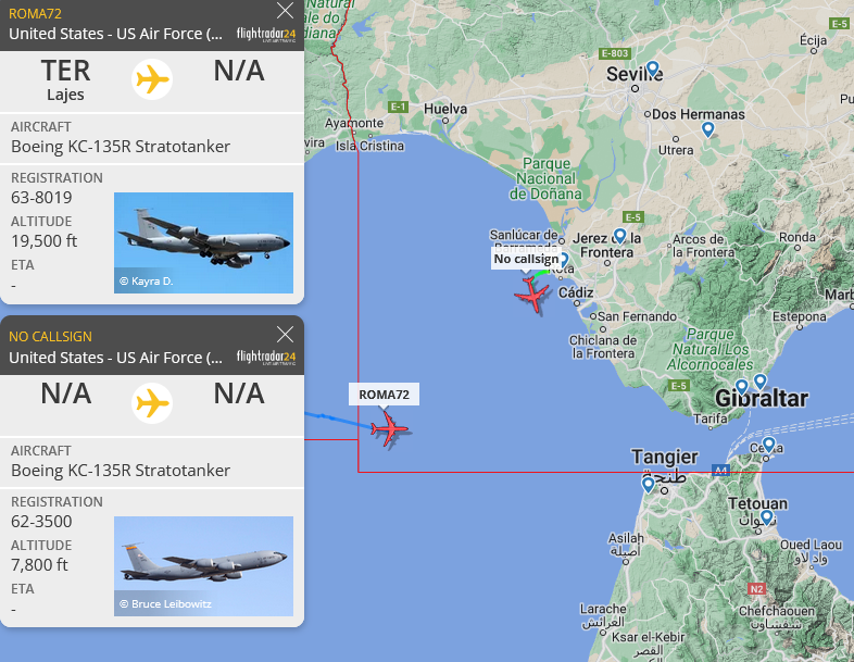 SirListenalot's tweet photo. #KC135 #AE05A4 as #ROMA73 departed Rota to join #ROMA72 and #TREND21 https://t.co/7NX7mGVt7E