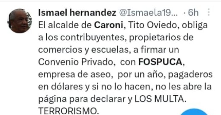 jmpcarry's tweet photo. #7Mayo desde Guayana gritamos #FospucaEsCorrupcion porque desecha el protagonismo y la participacion del pueblo.
Vamos presidente @NicolasMaduro averigue caiga quien caiga
@TarekWiliamSaab 
@dcabellor
@PartidoPSUV 
@4F_Mamba  @JOSEFIN48647349 
@fornerinojl 
@MariaAngel0911 https://t.co/IHODGf9lvl