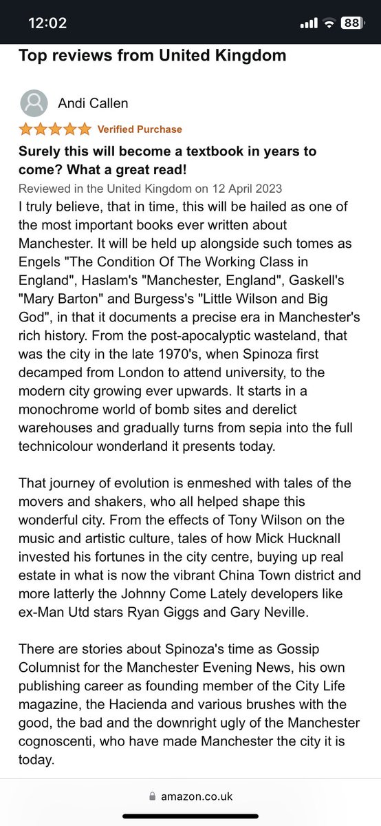 A book review worth savouring on a sunny Sunday …