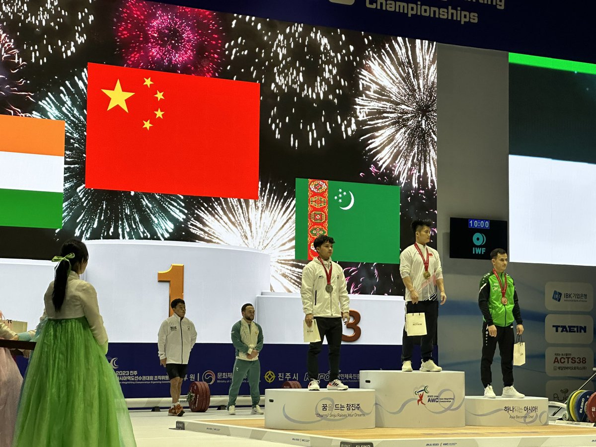 raltejeremy's tweet photo. Asian Weightlifting Championship, Jinju South Korea 67kg Silver Medal🥈in Snatch. 
Thank you everyone for your love and support.
I will continue to focus, train hard and strive forward. 
#willcomebackstronger https://t.co/oQr1HWOdAQ