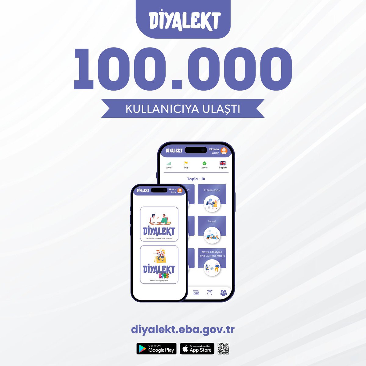İngilizce Dil Eğitim Platformumuz Diyalekt, 100 Bin Kullanıcıya Ulaştı

Yakın zamanda dijital platform olarak yayına başlayan “Diyalekt”, çok kısa sürede yoğun ilgi görerek 100 bin kullanıcıyı aştı ve uygulama marketlerde eğitim kategorisinde en fazla indirilenler arasına girdi.