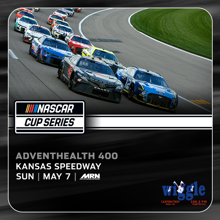 Wiggle100Radio's tweet photo. The #NASCAR Cup Series is in the “Heart of America” @kansasspeedway! Catch the action of the #AdventHealth400 LIVE TODAY at 2:00PM ET! #MRNRace | #NASCAR75 🏎️ https://t.co/8M3c5yRPfH