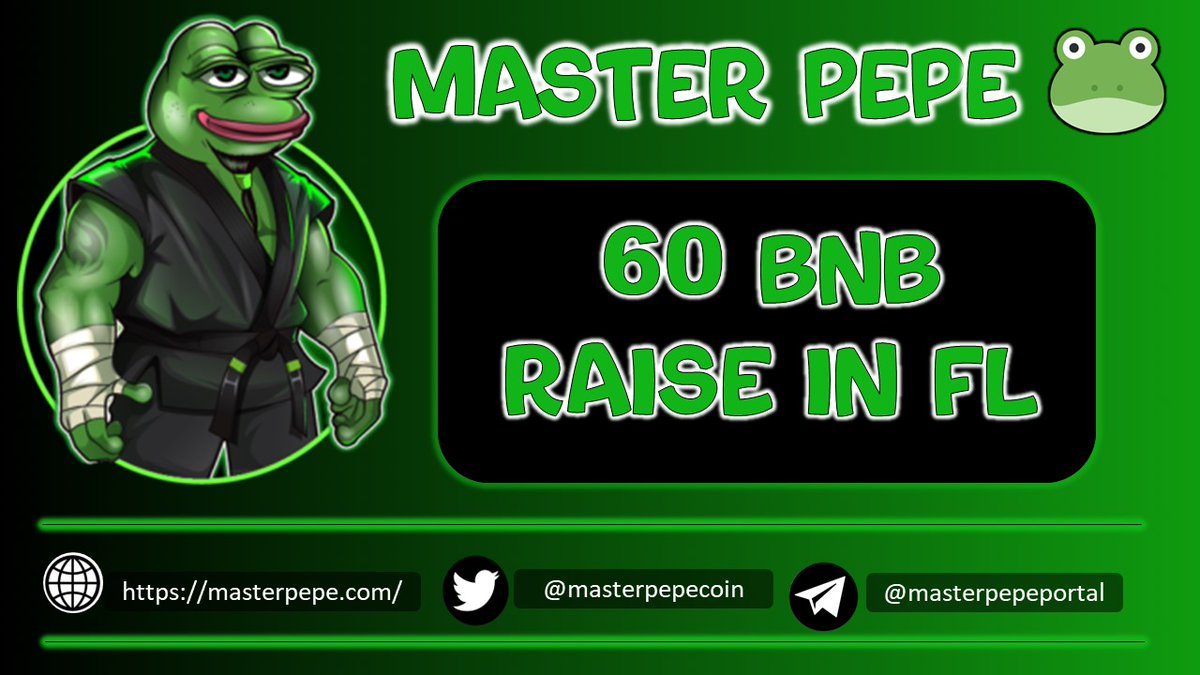 MasterPepeCoin's tweet image. 🐸🐸🐸🐸🐸Hey Peeps, We Are Happy To Announce That 10 Bnb Sc Has Been Reached There Is No Limit Of Hardcap We Can Even Raise 50, 100 Bnbs Currently Raised 60 bnb 😎

Pinksale Buy Link

pinksale.finance/launchpad/0xc8…

Keep Supporting ,Keep Buying 
 Kyced Audited

🐸🐸🐸🐸🐸🐸