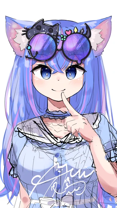←左:ChatGPTの情報のみで描いたあくたん →右:あくたん見ながら描いたあくたん #あくあーと