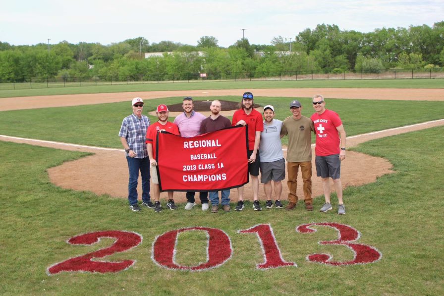 ejohansen13's tweet photo. 2013 Regional Champs honored. New @LSABaseball1 indoor facility at St. Paul’s. Unreal. #WeAre1 https://t.co/aiewRyM9Hw