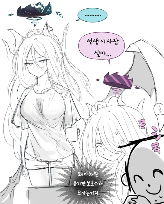 커다란 히나 
작은 히나 낙서
 #ブルアカ 