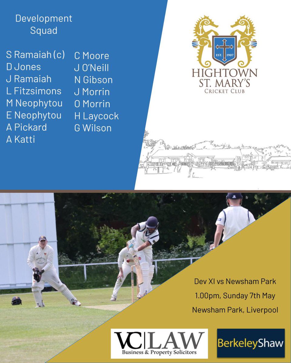 Good luck to our 3 teams today: Women’s 1st XI (h) v @WavertreeWomens Men’s 3rd XI @OfficialSTCC And we are taking a development squad of 15 to our friends at @npcc1895 Go well everyone 🏏🏏