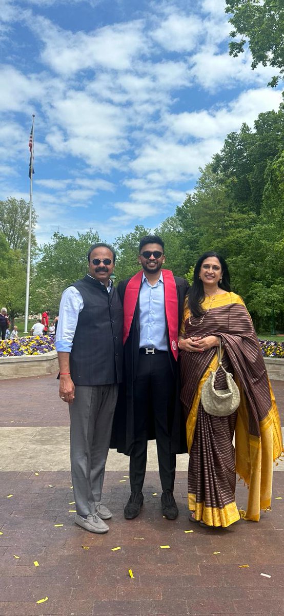 DrRanjithReddy's tweet photo. Congratulations to our dearest son on his graduation from Kelley Business School, Indiana University. We are super proud and excited to have been part of his graduation ceremony! Wishing  him many more successful milestones ahead!

#ProudParents https://t.co/tmVxlC4bLX