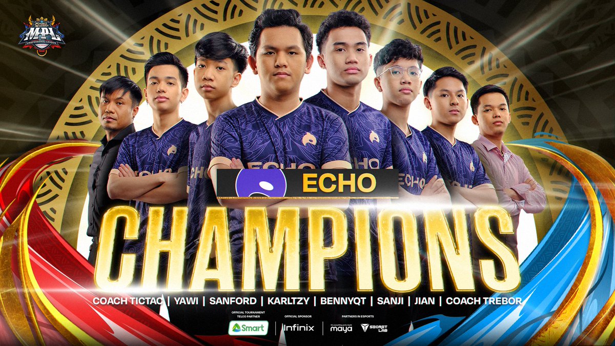LOUD, PROUD, AND CROWNED! 👑

Your #MPLPH Season 11 CHAMPION, Echo! 

The Orcas dethrone Blacklist International after an emphatic sweep. 

#LakasNgPinas #MPLPhilippines