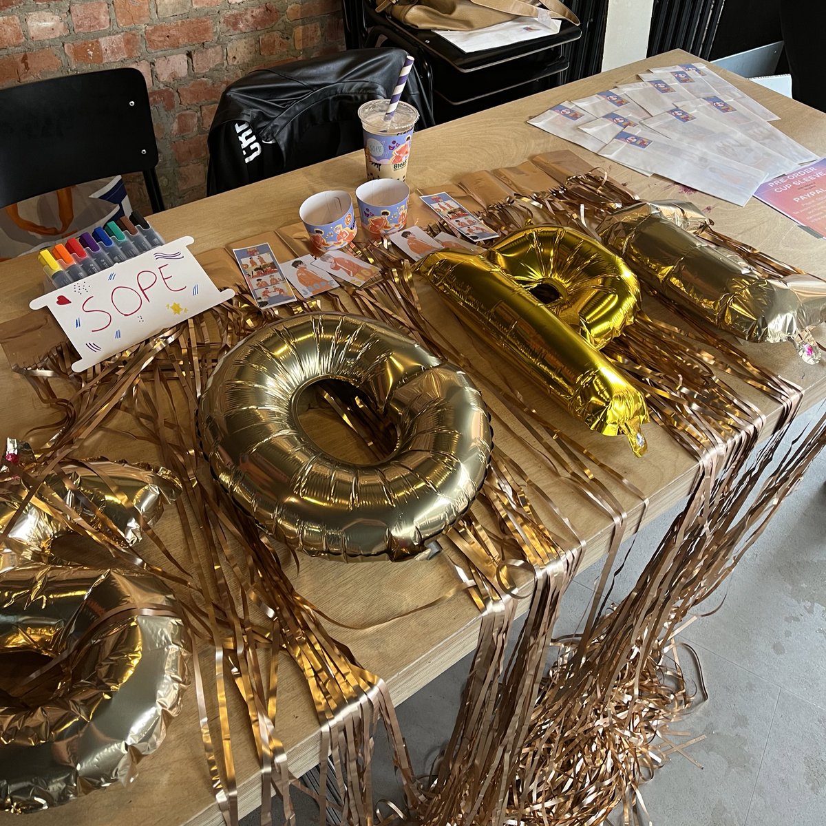 BE_BTSGALAXY's tweet photo. [#SOPEevent x @BTS_twt]

Everyone welcome in Antwerp for our SOPE event~

We stay here until 17h, so come grab your sleeves and buy a ticket for our tombola 👀💜

#Evy https://t.co/ZRQxzIhGcR