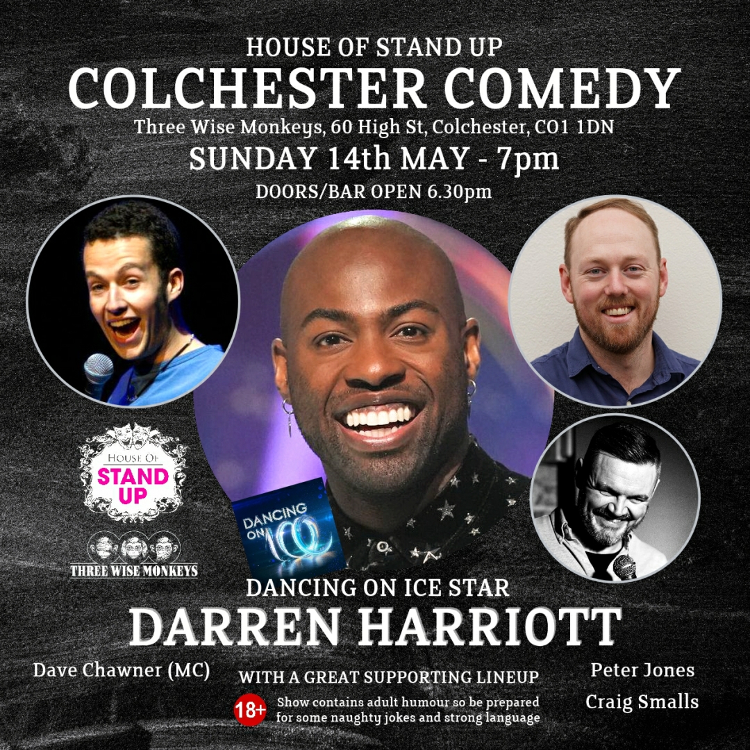 HouseofStandUp's tweet photo. UPCOMING SHOWS AT COLCHESTER COMEDY
Group Discounts Available.
Tix https://t.co/WBM5SCSzH4
#comedy #standupcomedy #events #tickets #colchester #essex #markstey #coggeshall #ipswich #clacton #braintree #rayne #witham #halstead #live #events #threewisemonkeyscolchester #TWMLive https://t.co/49playGYfk