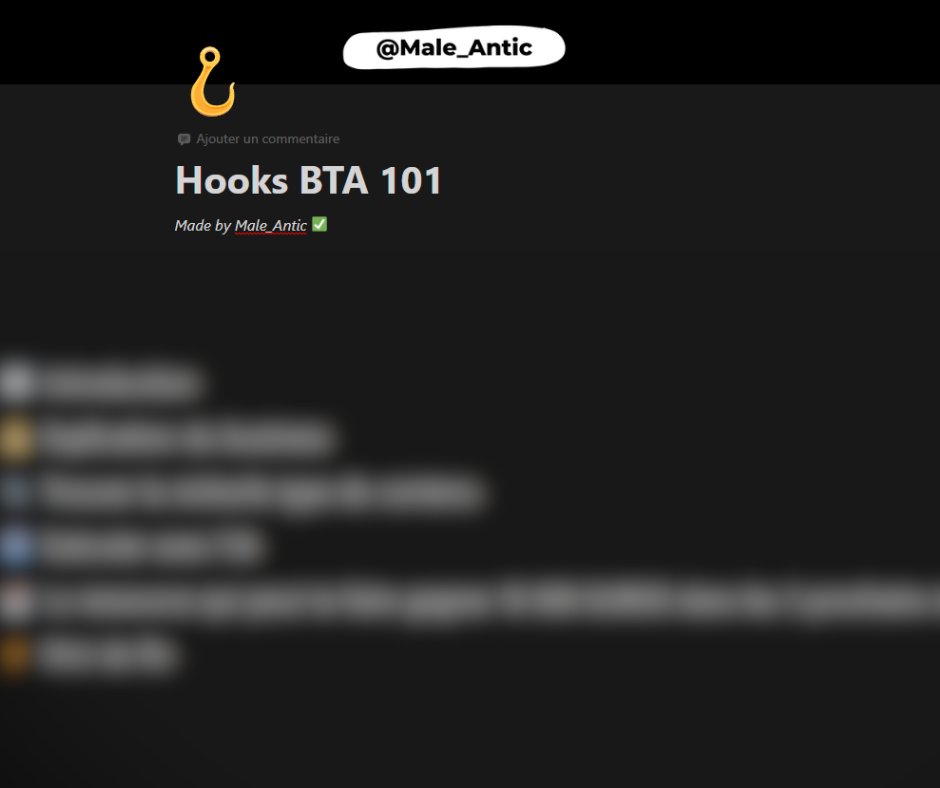 90% de la performance de ton thread dépend de ton hook...  

J'ai écrit et analysé 100+ hooks et crée le guide BTA : 

- Qui explique ce qui fonctionne 
- 8 templates de hooks

Gratuit pendant 24 heures ✅

Like + RT + Commente "BTA" et je te l'envoie en DM 

*Tu dois me follow