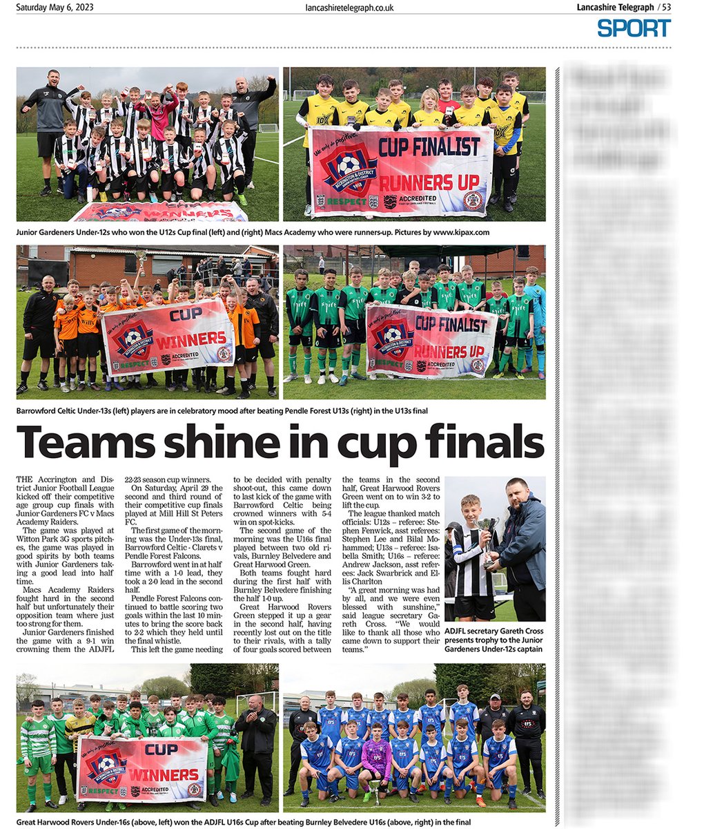 <a href="/AdjflOfficial/">Official ADJFL</a> and <a href="/ELFAJfl/">ELFA</a> in yesterdays Lancashire Telegraph.. Full galleries at kipax.com