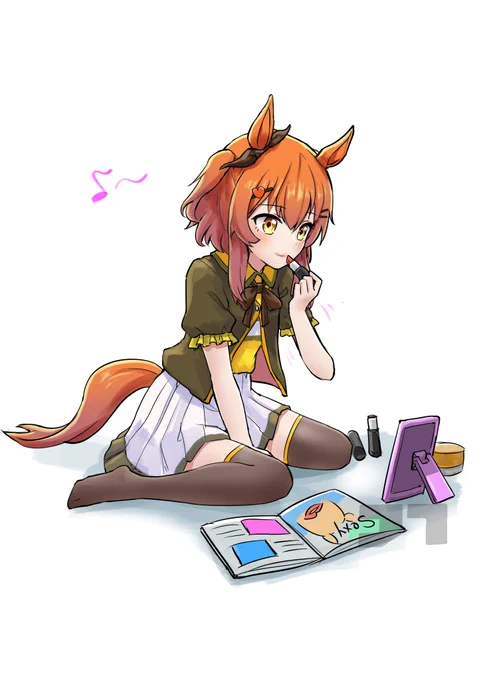 大人の女性になるために、こっそり母の化粧品を使ったマヤノトップガン  #ウマ娘 #マヤノトップガン