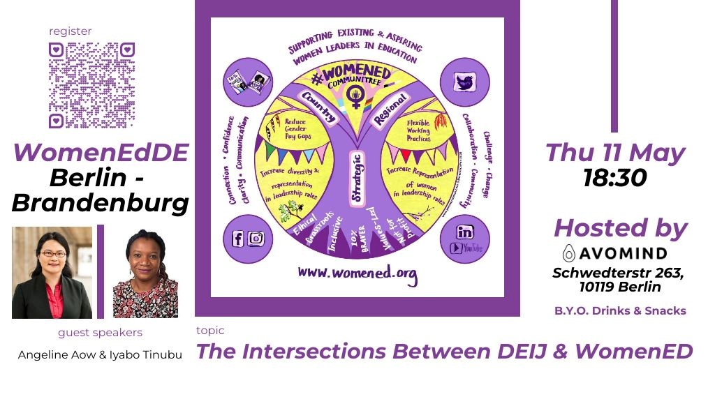 Angeline Aow (she/her) (@angeaow) on Twitter photo Collaborating on content for <a href="/WomenEdDE/">WomenEd DEutschland (Germany)</a> event with <a href="/ITinubu/">Iyabo Tinubu</a> and excited for Thursday 11 May's in-person offering.
It is going to go deep and with changes to mix and mingle! Join us in Berlin and bring your edu-mate!
Register ⬇️
bit.ly/3Km8W0b
#WomenEd <a href="/tokende/">Lisa Roy (she/her)</a> Collaborating on content for <a href="/WomenEdDE/">WomenEd DEutschland (Germany)</a> event with <a href="/ITinubu/">Iyabo Tinubu</a> and excited for Thursday 11 May's in-person offering.
It is going to go deep and with changes to mix and mingle! Join us in Berlin and bring your edu-mate!
Register ⬇️
bit.ly/3Km8W0b
#WomenEd <a href="/tokende/">Lisa Roy (she/her)</a>