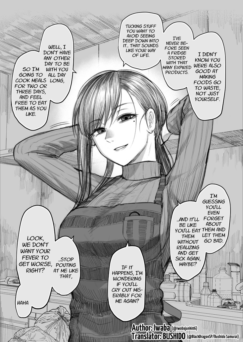 BlackDragonSP's tweet photo. "She Is Dating a Worthless Person Like Me: Her Caring Arc" by Iwaba @iwabajunki06 

This tweet compiles all the four images that have been posted for the arc.

Many thanks go to the author for permission to work on translations for the series. https://t.co/lfhOy1SyjJ