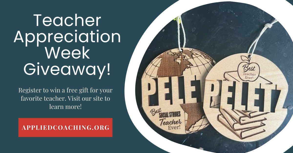 It's Teacher Appreciation Week! This year we collaborated a fabulous designer from May and Birch to provide an opportunity to get a customized ornament for the educator of your choice. Visit our site to learn more and register! bit.ly/3nA7M8y #teachertwitter #k12